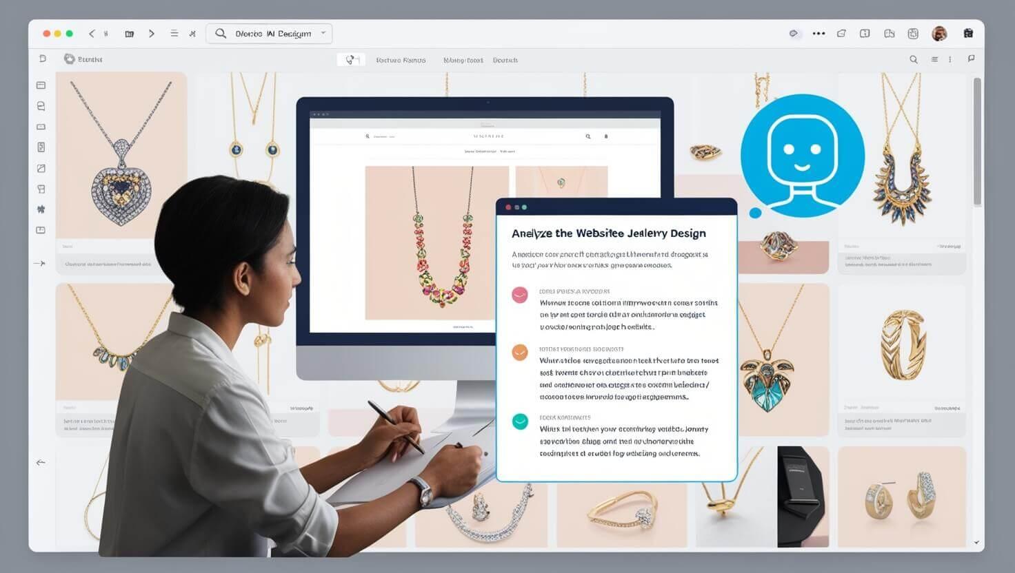 how to use chatgpt 4o to analyze website jewelry design