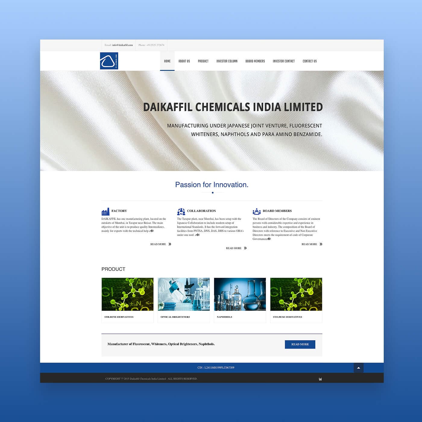 Daikaffil website screenshot