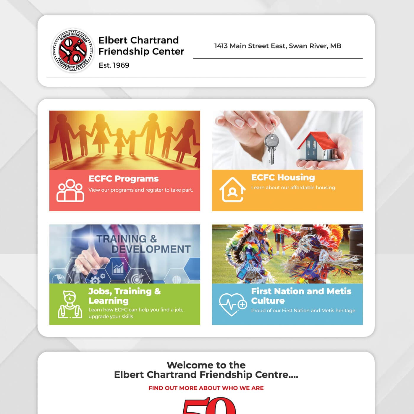 Elbert Chartrand Friendship Centre homepage