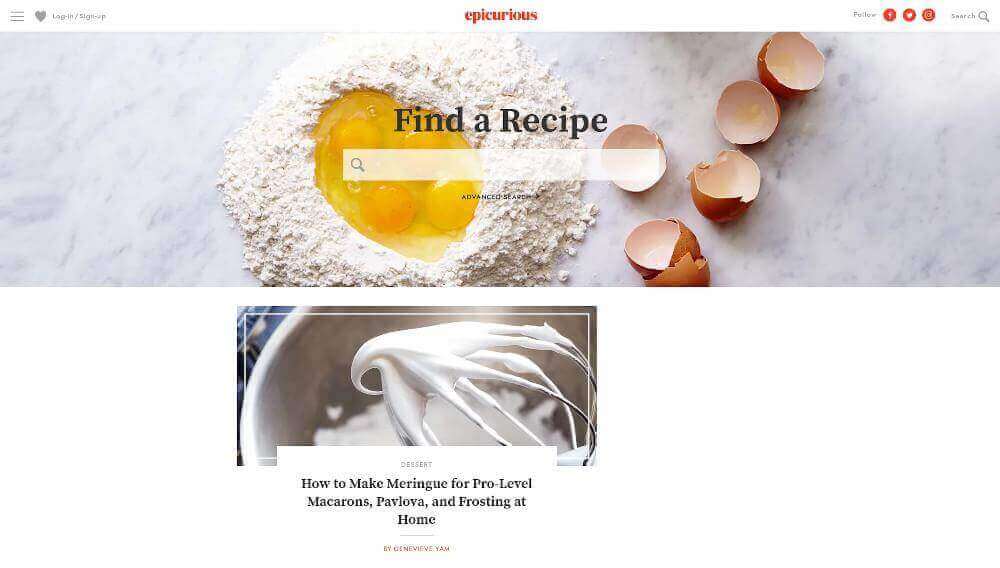Epicurious – Recipes, Menu Ideas, Videos & Cooking Tips